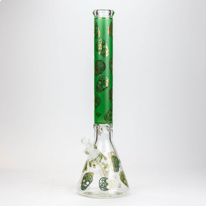 20" Skull Patterned 9 mm glass water bong ( GBT2101 )