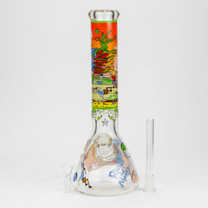 13.5" RM cartoon 9 mm glass beaker water bong