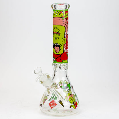 13.5" RM cartoon 9 mm glass beaker water bong
