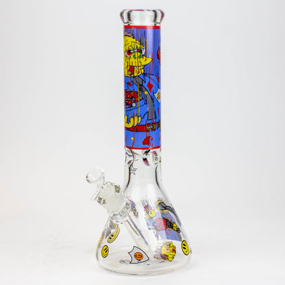 13.5" RM cartoon 9 mm glass beaker water bong