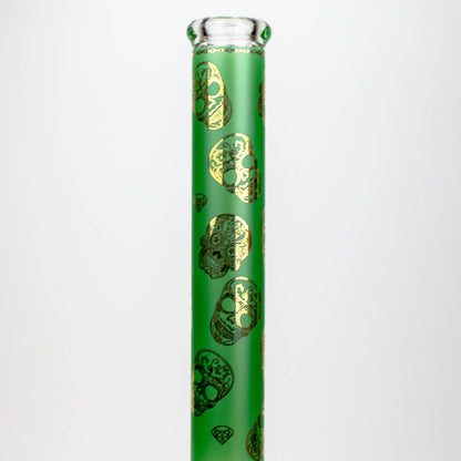 20" Skull Patterned 9 mm glass water bong ( GBT2101 )