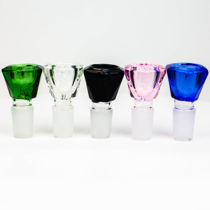 Diamond cutting shape glass bowl