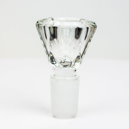 Diamond cutting shape glass bowl