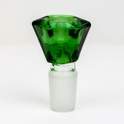 Diamond cutting shape glass bowl