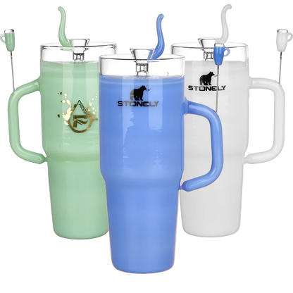 Pulsar | 8.5" Stonely Cup Water Pipe – Unique Insulated Cup Design