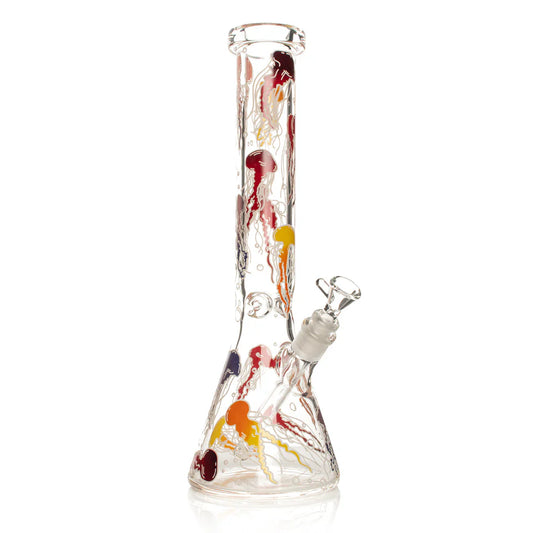Red Eye Glass® | 15" 7mm Glow in the Dark Jellyfish Water Pipe