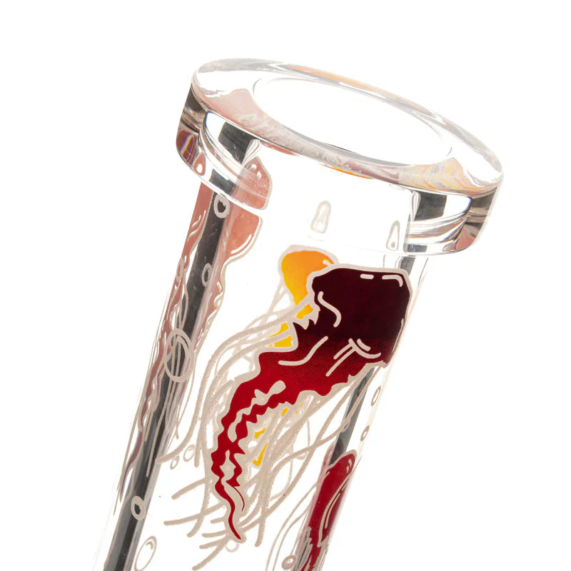 Red Eye Glass® | 15" 7mm Glow in the Dark Jellyfish Water Pipe