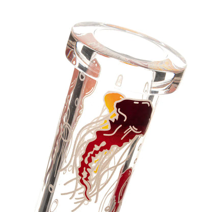Red Eye Glass® | 15" 7mm Glow in the Dark Jellyfish Water Pipe