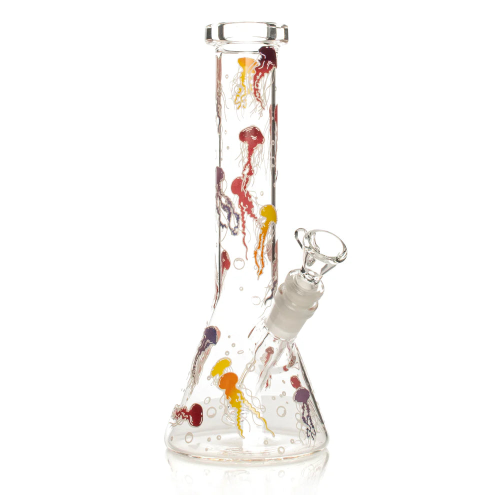Red Eye Glass® | 10" Jellyfish Glow-in-the-Dark Water Pipe
