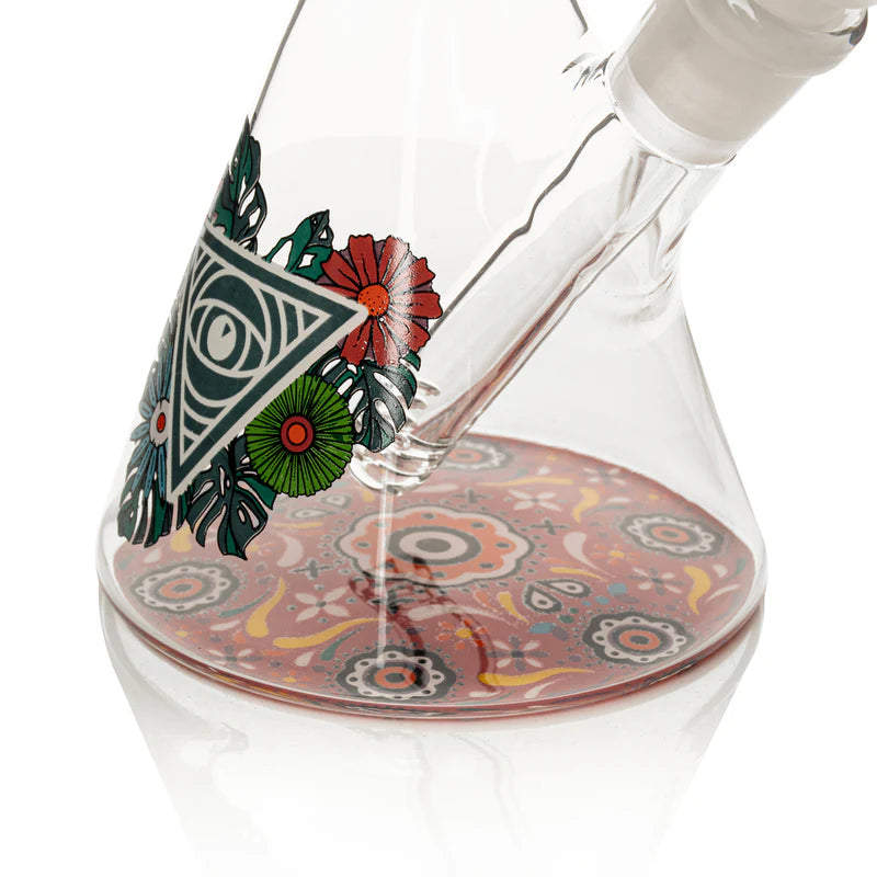 Red Eye Glass® | 10" Sugar Skull Glow-in-the-Dark Water Pipe
