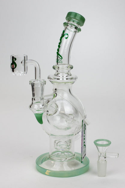 9.5" SOUL Glass 2-in-1 double glass sphere recycler
