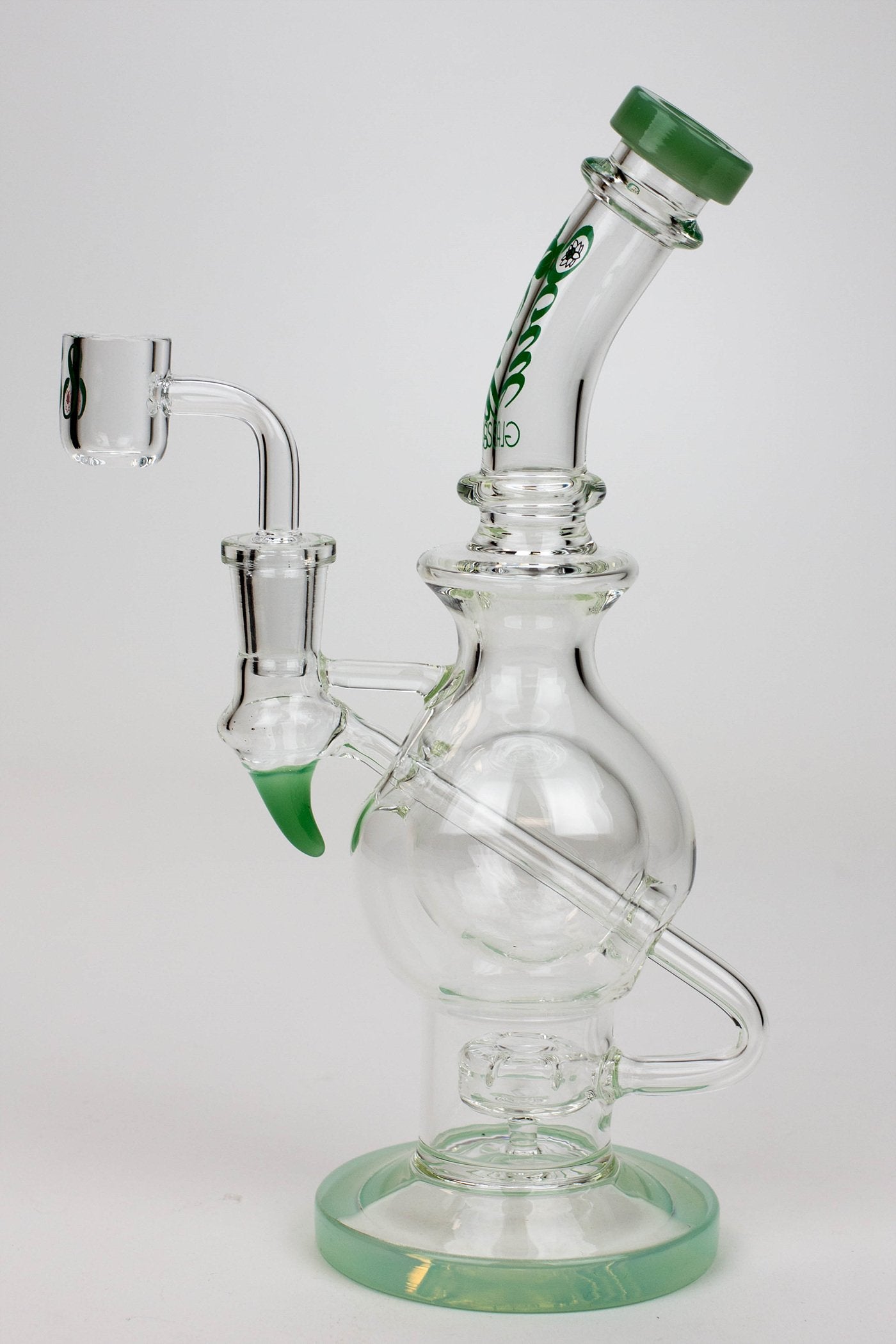 9.5" SOUL Glass 2-in-1 double glass sphere recycler