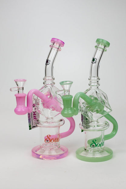9" SOUL Glass 2-in-1 cube recycler bong