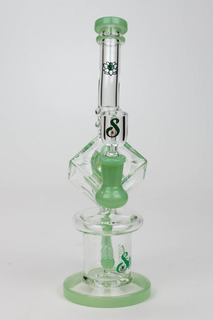 9" SOUL Glass 2-in-1 cube recycler bong