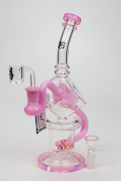 9" SOUL Glass 2-in-1 cube recycler bong