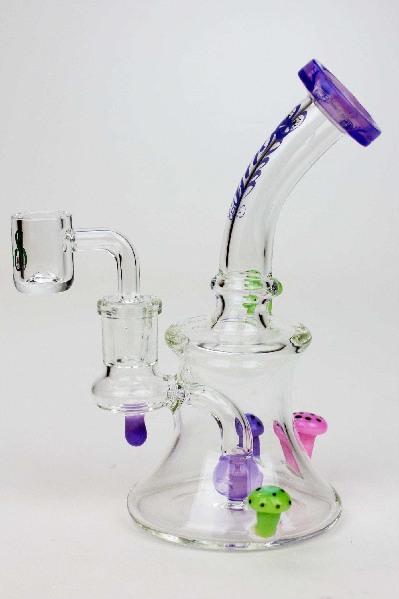 8" SOUL Glass 2-in-1 Mushroom Dab Rig