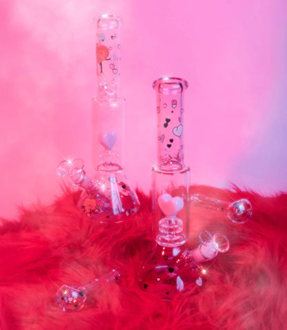 Red Eye Glass® | 12" Dual Chamber Floating Heart Water Pipe