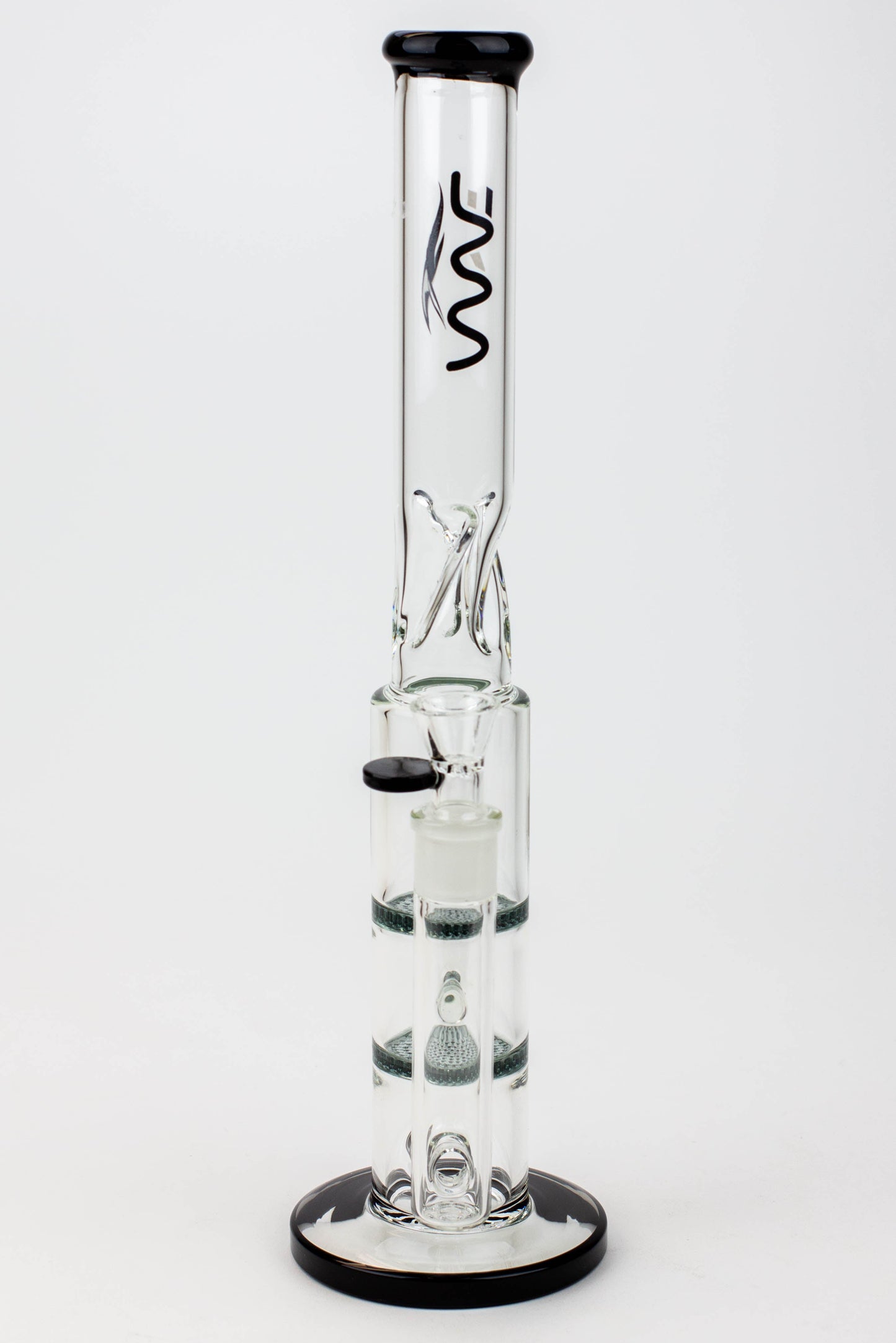 15" WAVE Dual honeycomb glass Bong [W2]