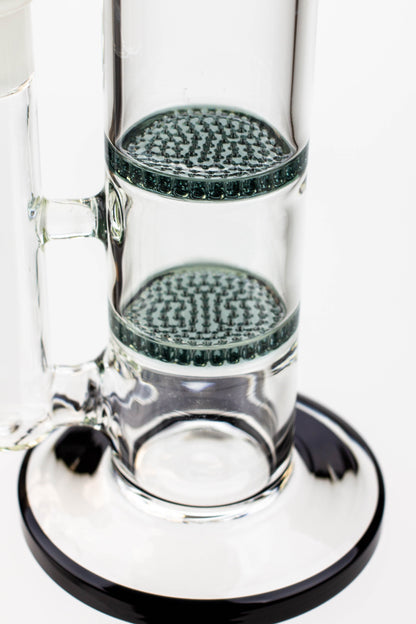 15" WAVE Dual honeycomb glass Bong [W2]
