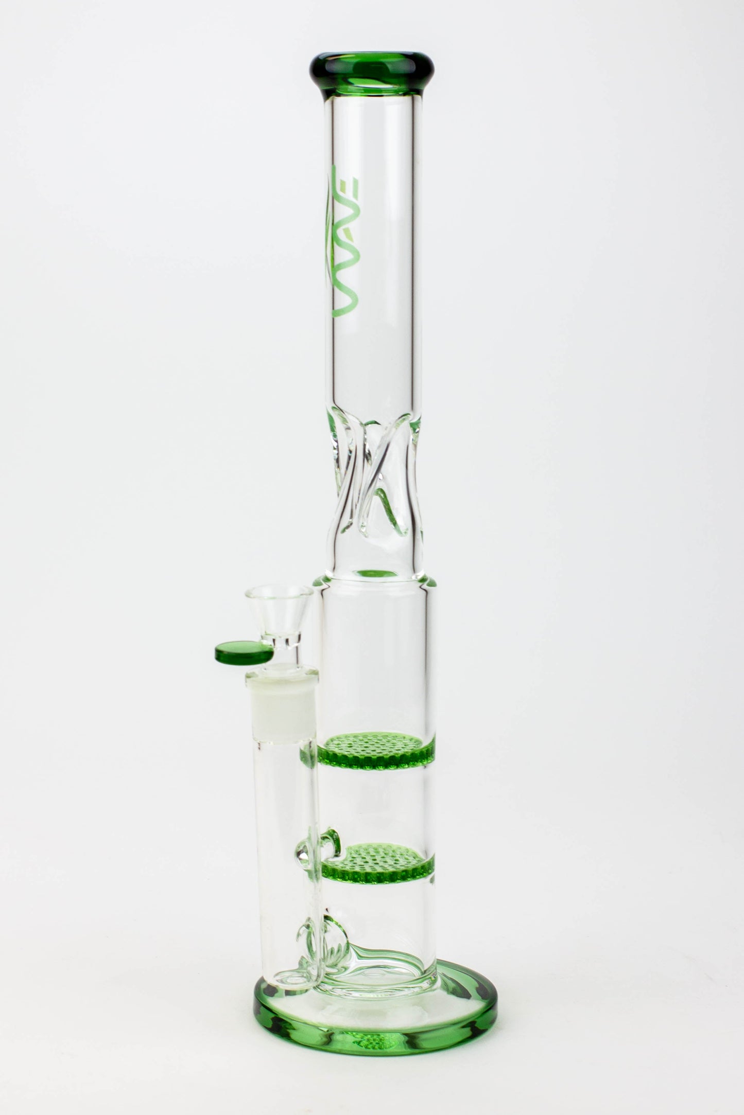 15" WAVE Dual honeycomb glass Bong [W2]
