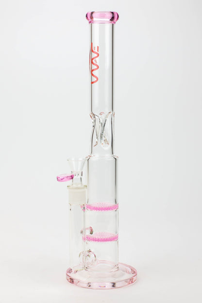 15" WAVE Dual honeycomb glass Bong [W2]