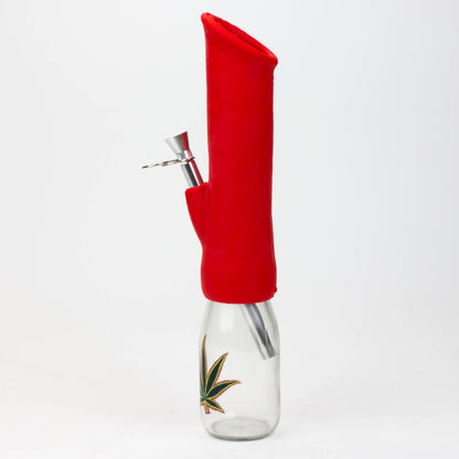 12" Silicone water bong with glass base [WP009]
