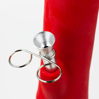 12" Silicone water bong with glass base [WP009]