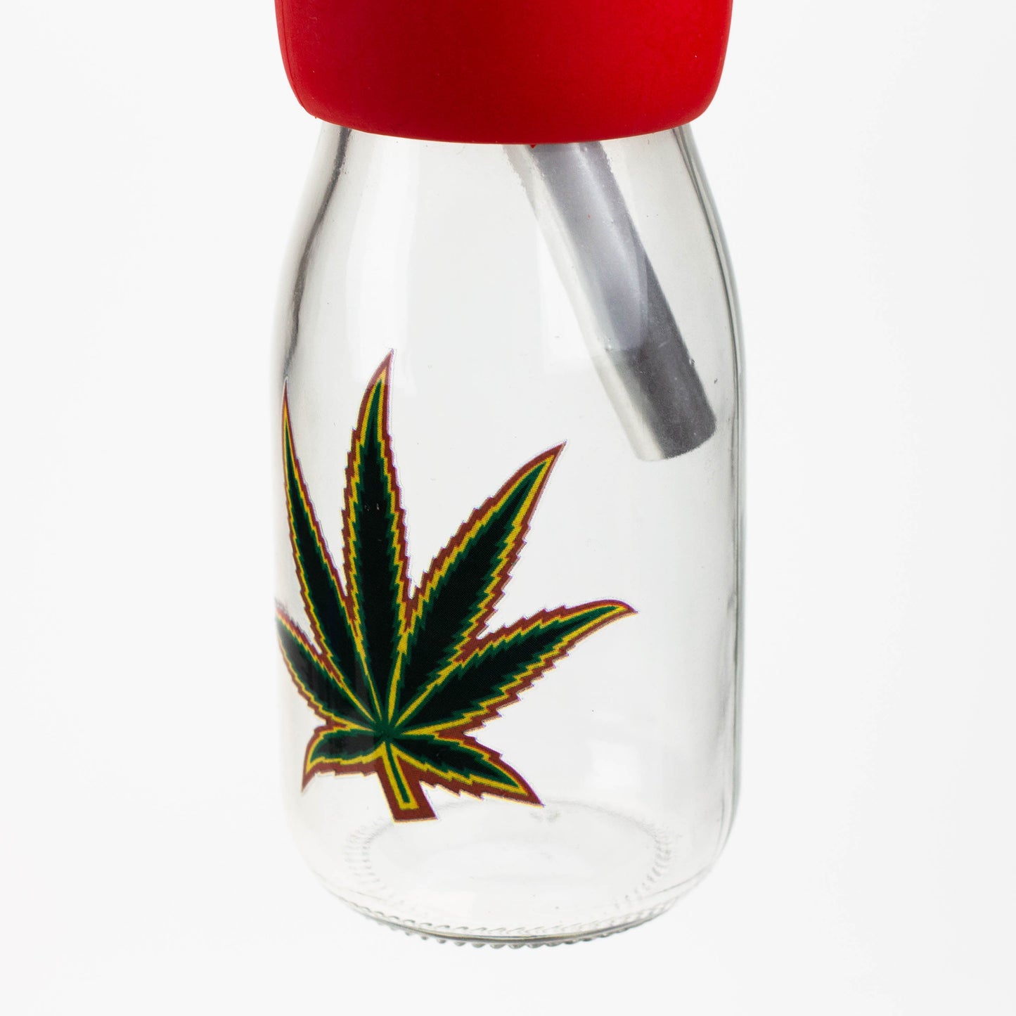 12" Silicone water bong with glass base [WP009]
