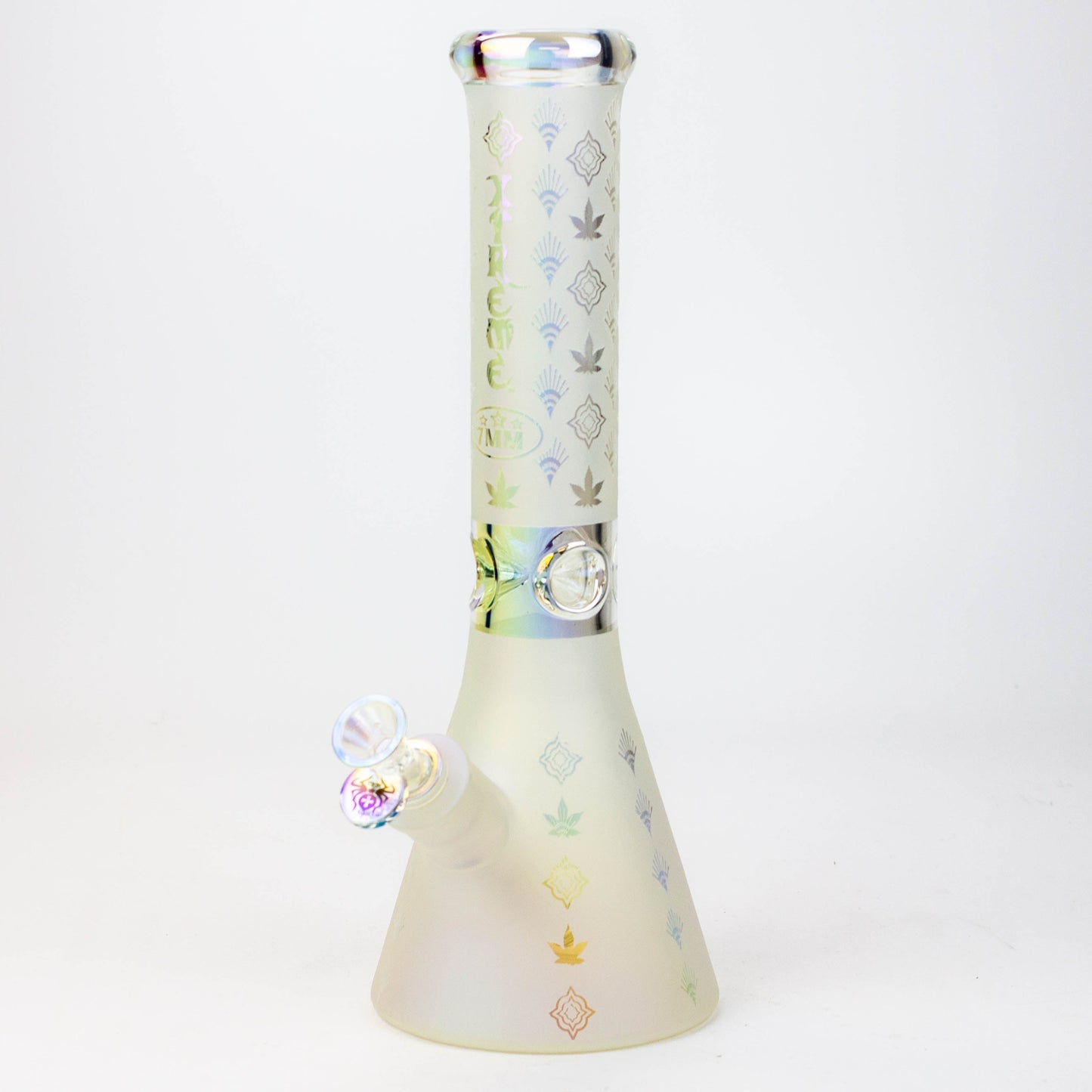 13" XTREME Glass / 7 mm / Sandblast Electroplated Glass beaker Bong [XTR-M209]