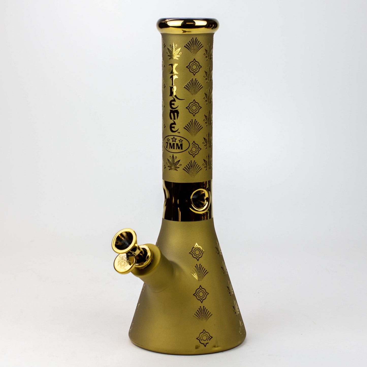 13" XTREME Glass / 7 mm / Sandblast Electroplated Glass beaker Bong [XTR-M209]