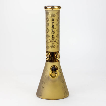 13" XTREME Glass / 7 mm / Sandblast Electroplated Glass beaker Bong [XTR-M209]