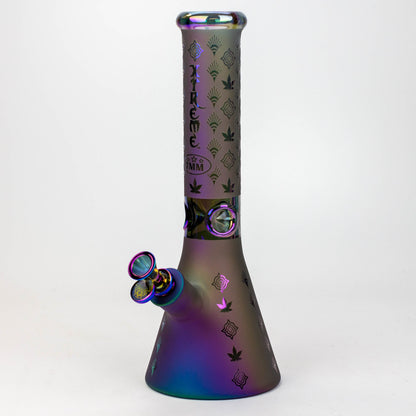 13" XTREME Glass / 7 mm / Sandblast Electroplated Glass beaker Bong [XTR-M209]