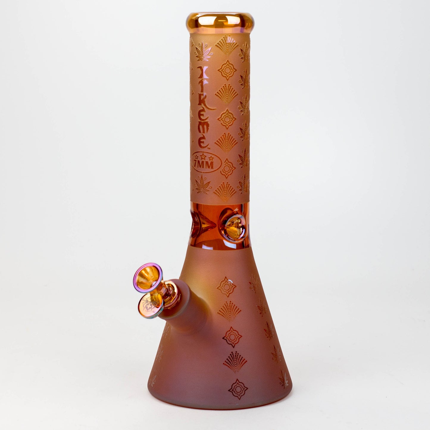 13" XTREME Glass / 7 mm / Sandblast Electroplated Glass beaker Bong [XTR-M209]