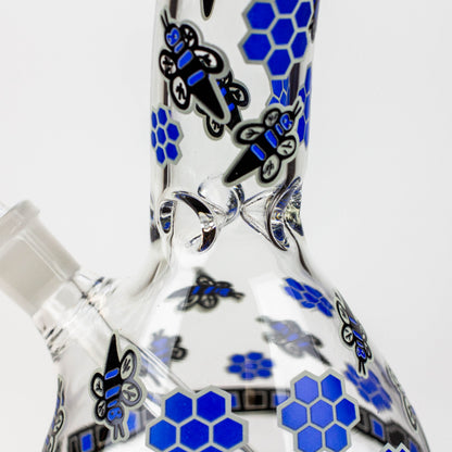 8" Glow in the dark glass bong [XTR1075]