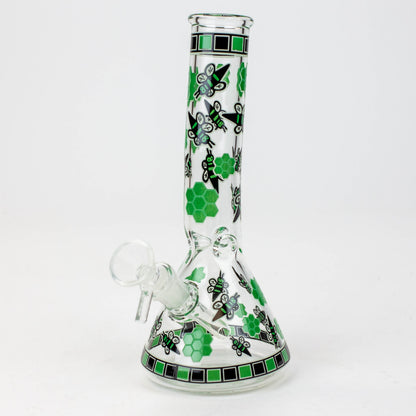 8" Glow in the dark glass bong [XTR1075]