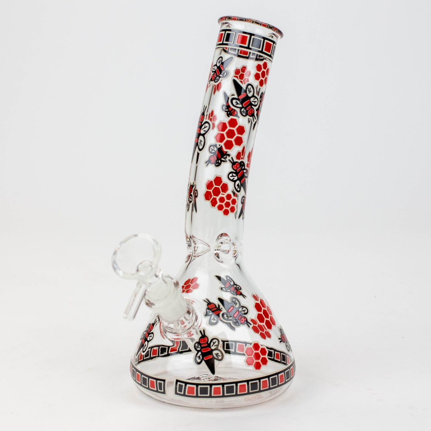 8" Glow in the dark glass bong [XTR1075]