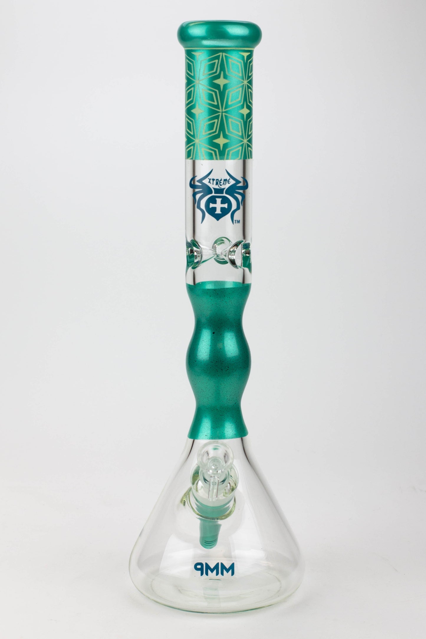 19" XTREME / 9 mm / Curbed tube glass Bong [XTR5001]