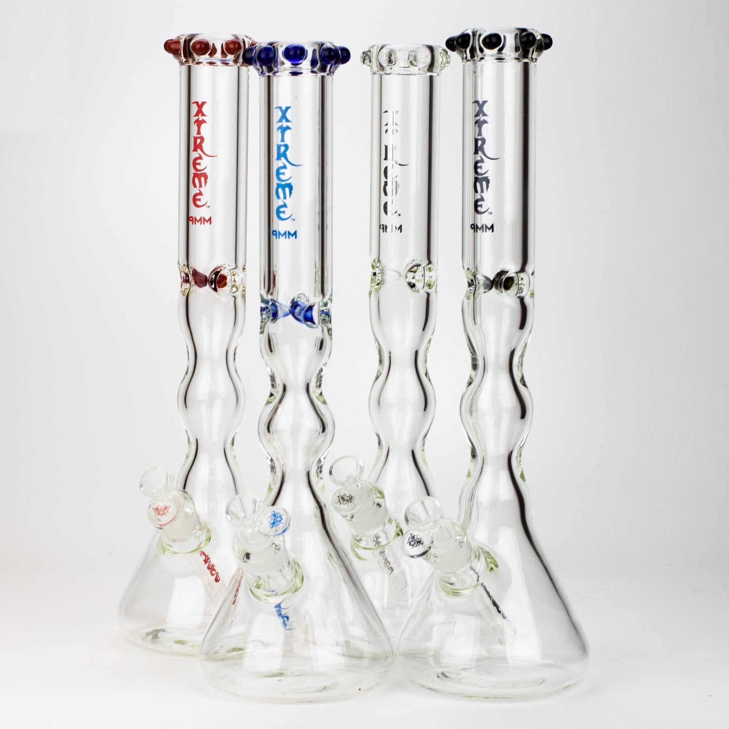 17.5" XTREME / 9 mm / curved tube glass water bong [XTR5002]