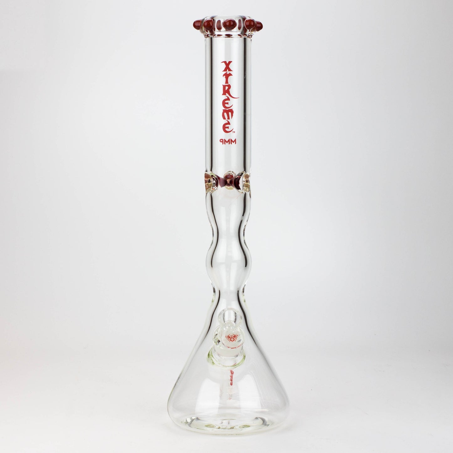 17.5" XTREME / 9 mm / curved tube glass water bong [XTR5002]