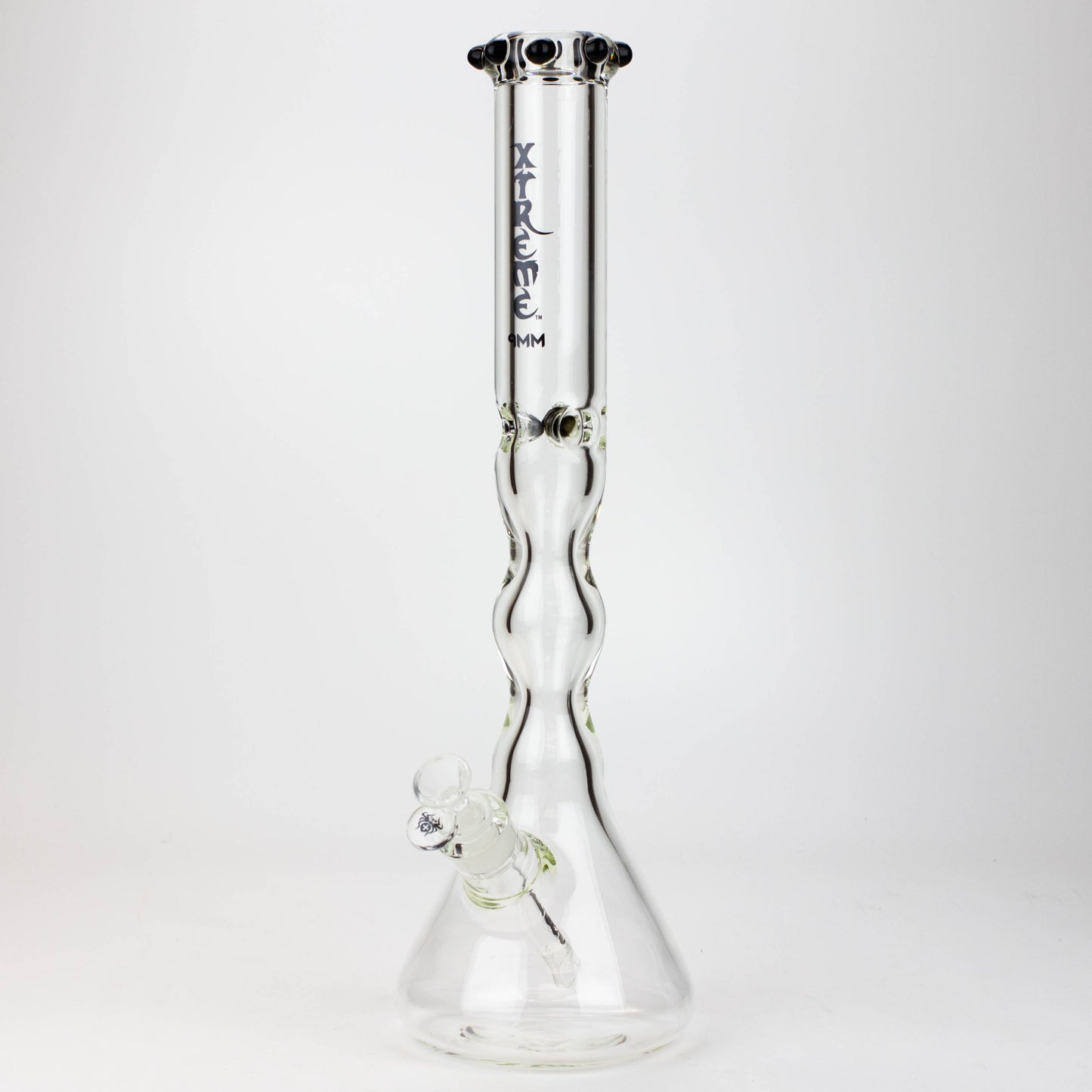17.5" XTREME / 9 mm / curved tube glass water bong [XTR5002]