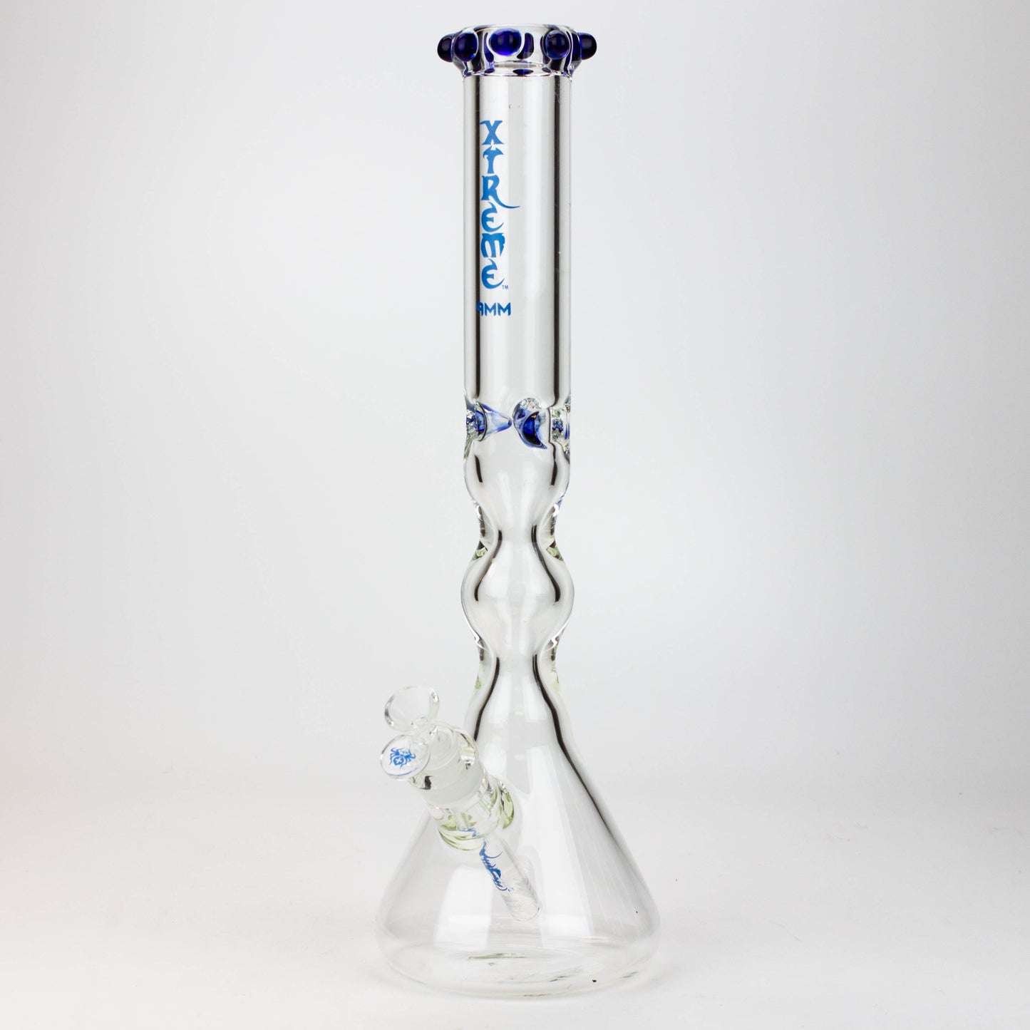 17.5" XTREME / 9 mm / curved tube glass water bong [XTR5002]