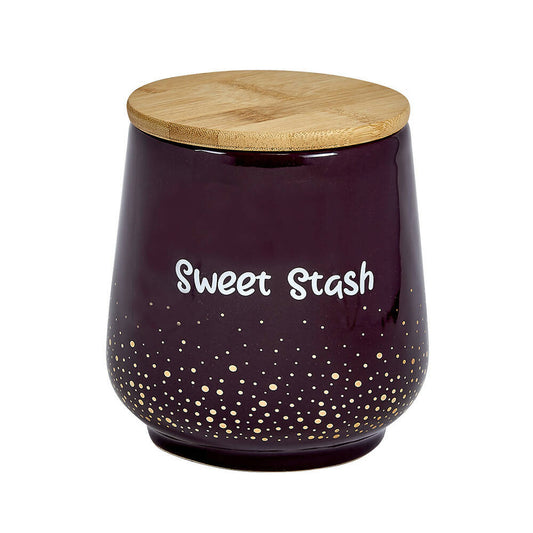 DELUXE CANISTER STASH JAR - GOLD DOTS - SWEET STASH