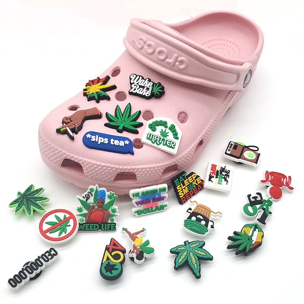 Weed Crocs charm Pack of 30_0