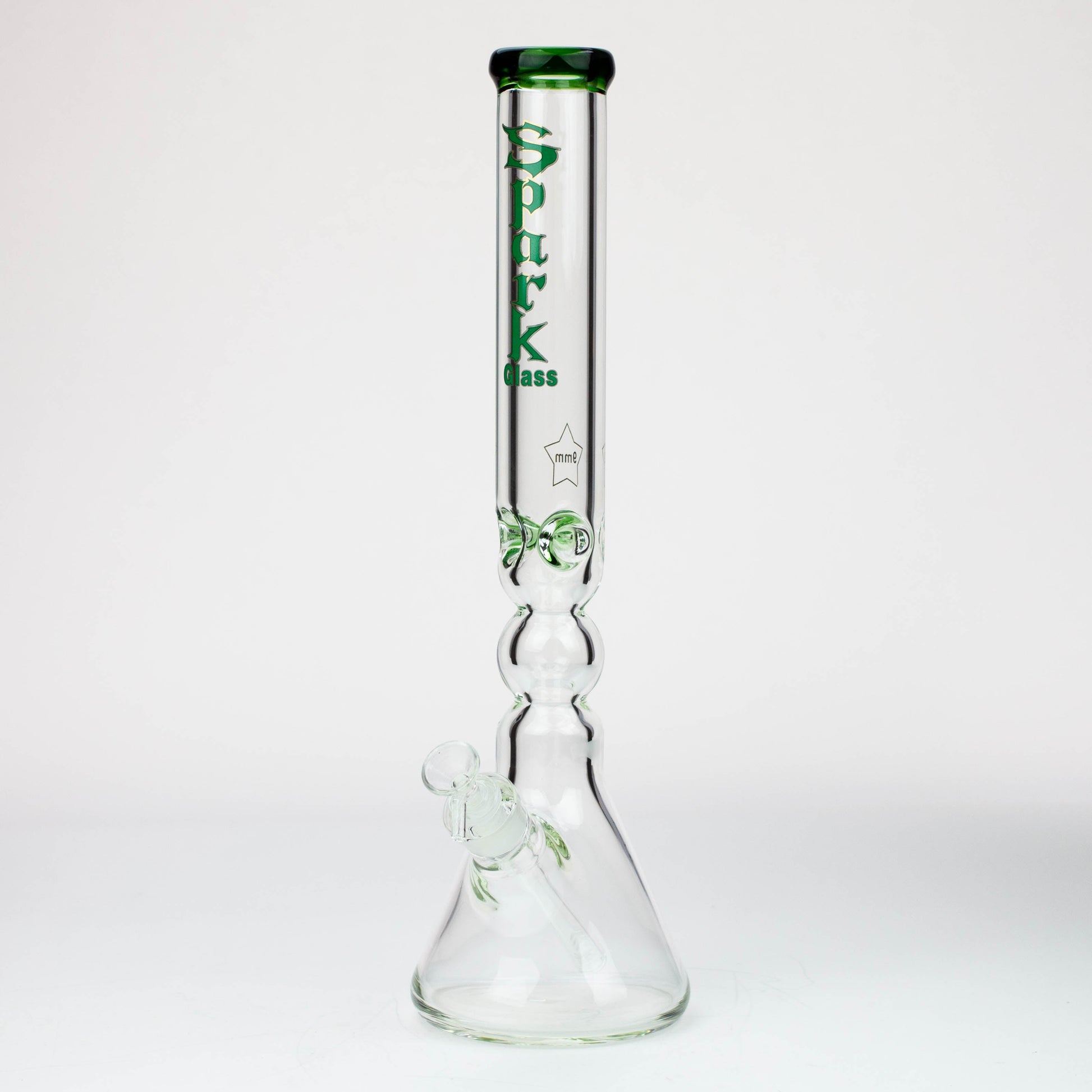 17.5" Spark 9 mm curbed tube glass water bong_11