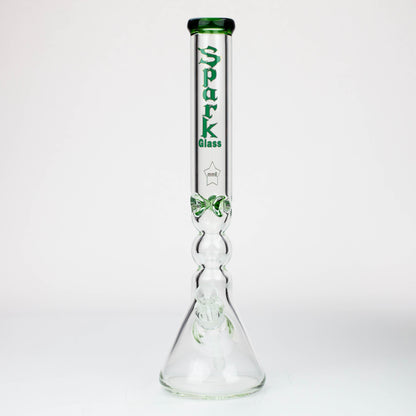 17.5" Spark 9 mm curbed tube glass water bong_13