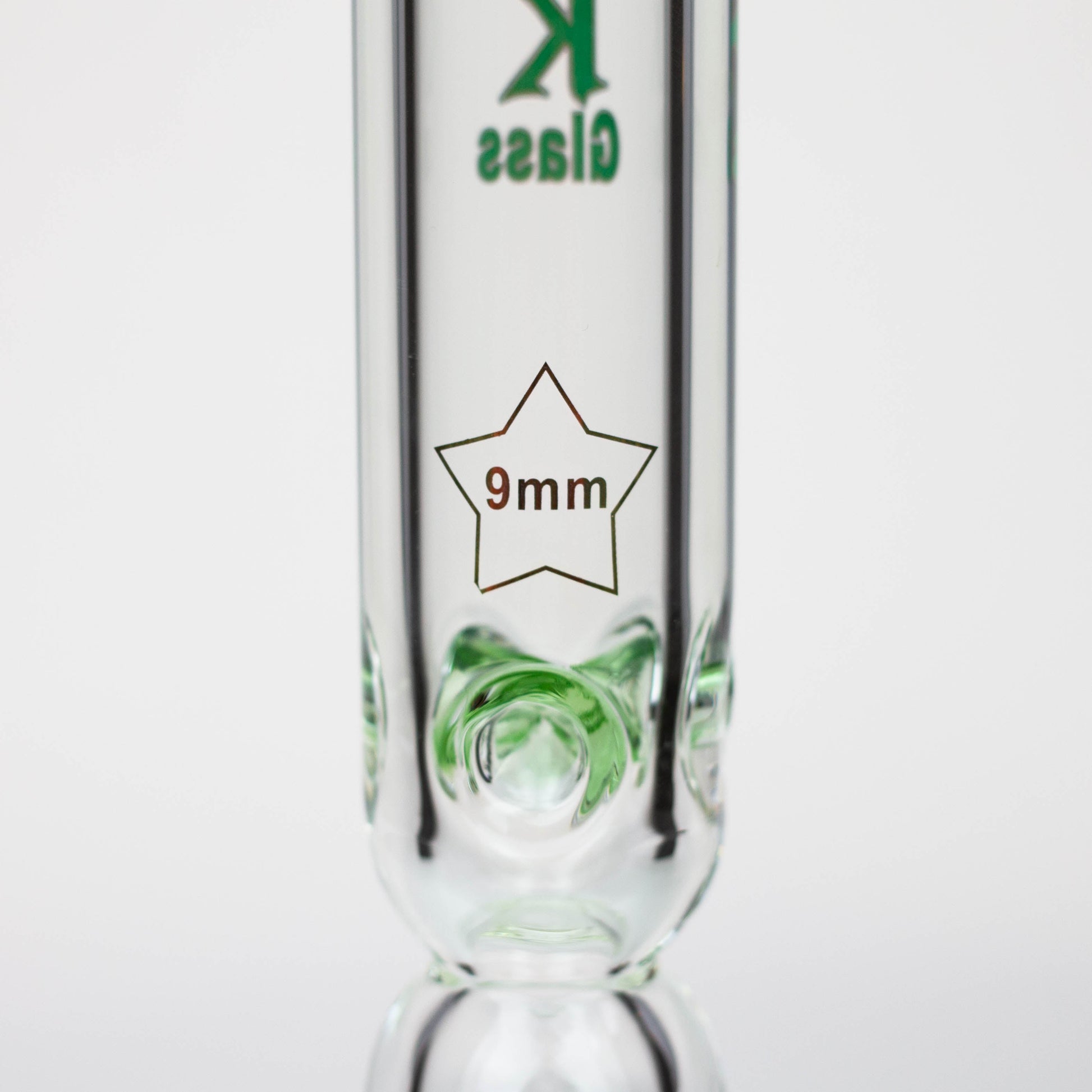 17.5" Spark 9 mm curbed tube glass water bong_1