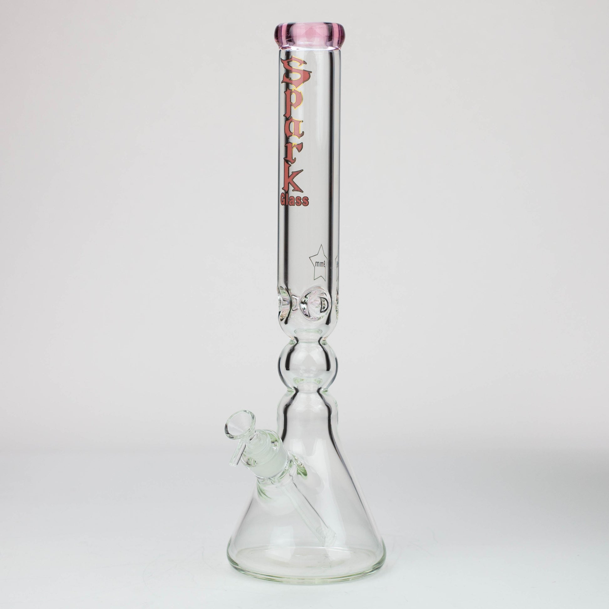 17.5" Spark 9 mm curbed tube glass water bong_9