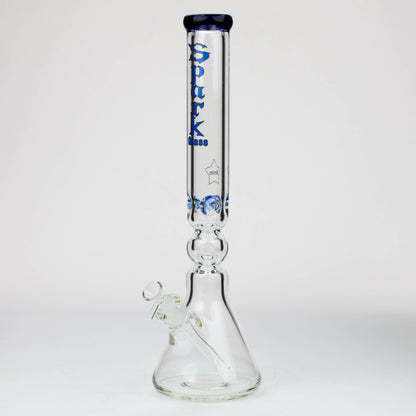 17.5" Spark 9 mm curbed tube glass water bong_8