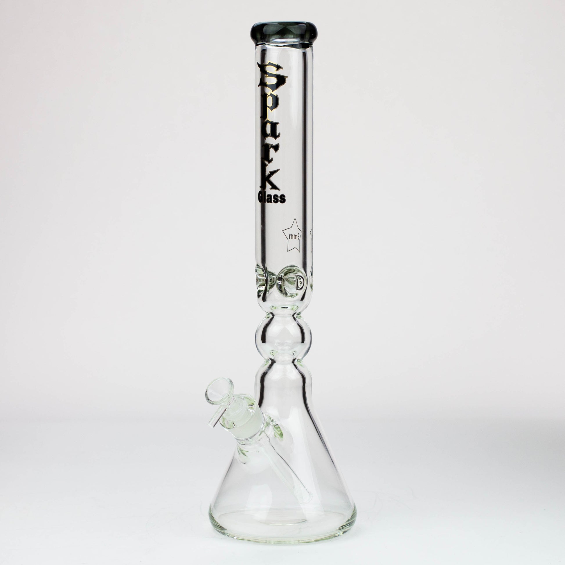 17.5" Spark 9 mm curbed tube glass water bong_10