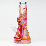 12.5"  Resin 3D artwork 7mm glass beaker water bong [TS105]_8